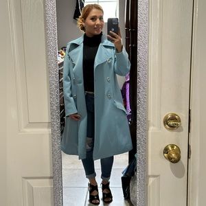 Vintage 60s dusty blue coat
